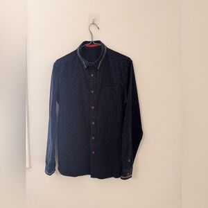 Men's Navy Blue Button-Up Shirt
